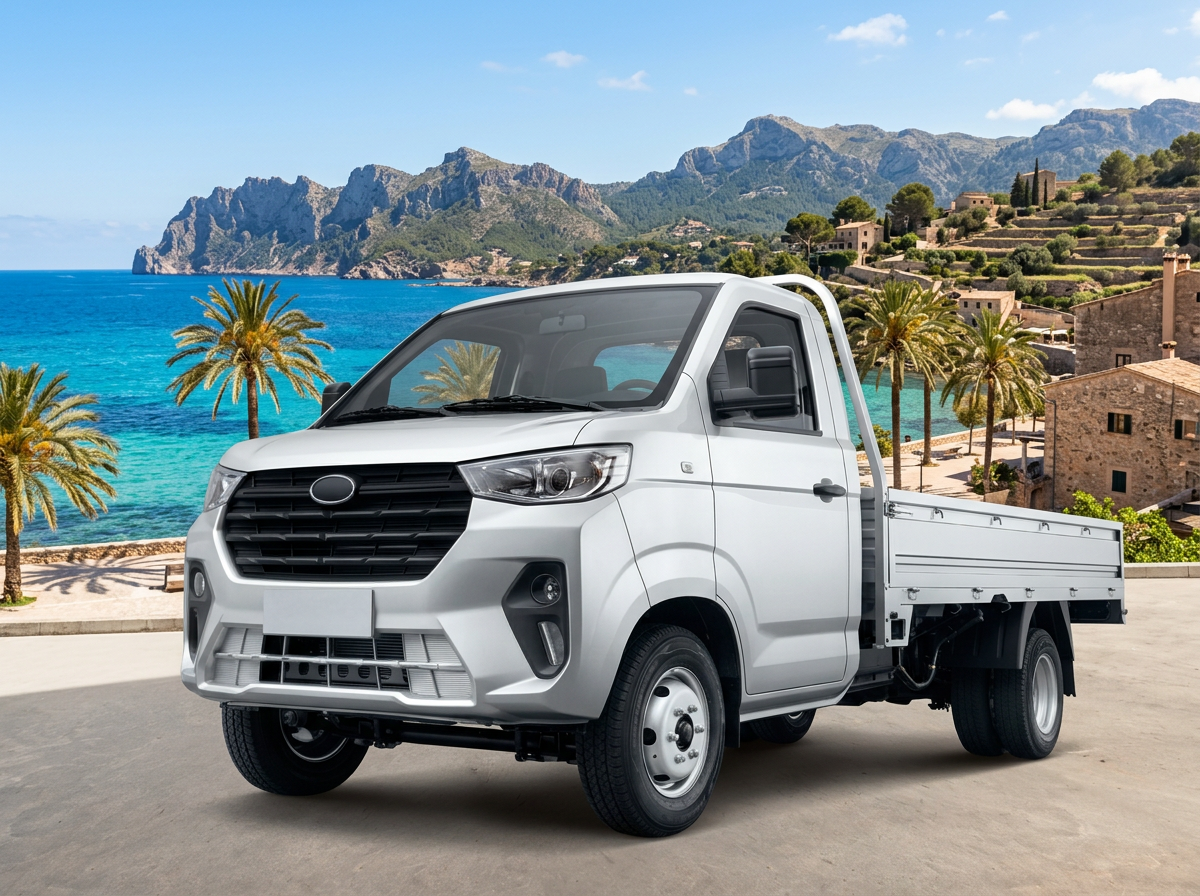 Camión ligero de Transportes Oliver para portes y mudanzas en Mallorca